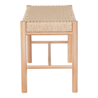 House of Nordic Banc zitbankje van rotan naturel 80 cm - Mooier Thuis