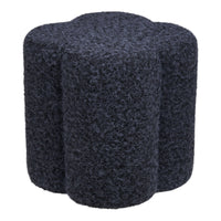 Durban Poef Bouclé Donkerblauw Ø42 cm