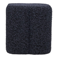Durban Poef Bouclé Donkerblauw Ø42 cm