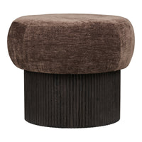 Christchurch Poef Chenille Donkerbruin Ø52 cm