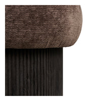 Christchurch Poef Chenille Donkerbruin Ø52 cm