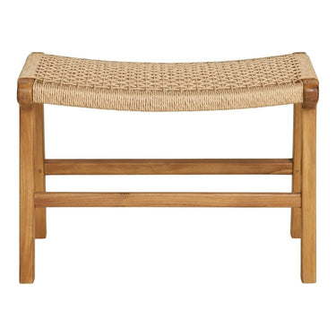 Derby voetenbankje van natuurlijk teak
