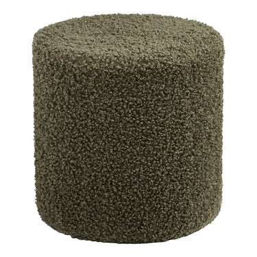 Ejby Hocker met zachte teddy-stof groen