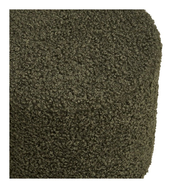 Ejby Hocker met zachte teddy-stof groen