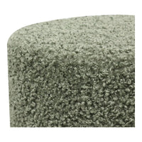 Ejby Hocker met zachte teddy-stof groen - afbeelding 2