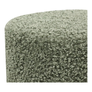 Ejby Hocker met zachte teddy-stof groen