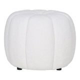 Paisley Hocker stof wit - hout - Mooier Thuis