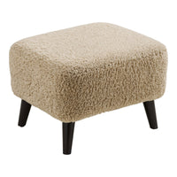 Lunaro Loungepoef Teddy Lichtbruin 54x42 cm
