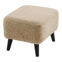 Lunaro Loungepoef Teddy Lichtbruin 54x42 cm