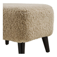 Lunaro Loungepoef Teddy Lichtbruin 54x42 cm