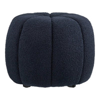 House of Nordic Paisley Hocker stof donkerblauw - Mooier Thuis