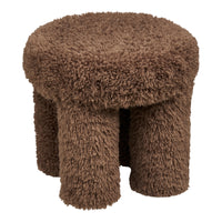 Gisborne Poef Langharige Teddy Bruin Ø42 cm