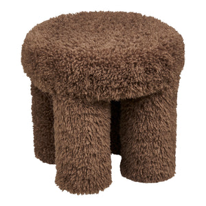 Gisborne Poef Langharige Teddy Bruin Ø42 cm