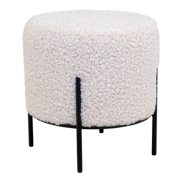 Alford Hocker teddy-stof zacht wit