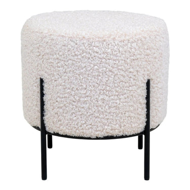 Alford Hocker teddy-stof zacht wit