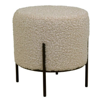 Hocker Bouclé Teddy-stof Beige - Mooier Thuis