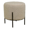 Hocker Bouclé Teddy-stof Beige - bruin - Mooier Thuis