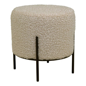 Hocker Bouclé Teddy-stof Beige