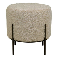 House of Nordic Hocker Bouclé Teddy-stof Beige