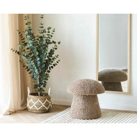House of Nordic Enna Hocker bruin kunstbont - Mooier Thuis