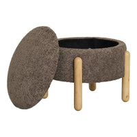 Medas Hocker bruin met opbergruimte - afbeelding 2
