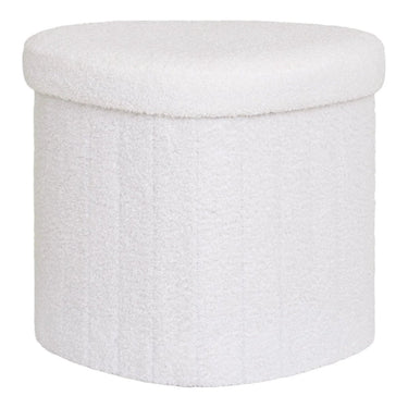 Medford Hocker teddy wit met opbergruimte