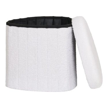Medford Hocker teddy wit met opbergruimte