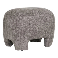 Nazare Hocker stof modern grijs - Mooier Thuis