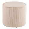 Taupo Hocker fluweel beige ribstructuur - staal - Mooier Thuis