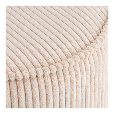 Taupo Hocker fluweel beige ribstructuur