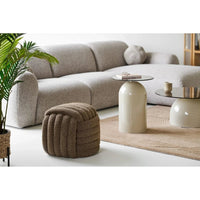 House of Nordic Napier Hocker stof bruin