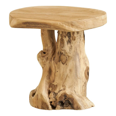 Palena Bijzettafel van teak naturel Ø40 cm
