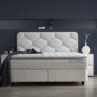 Opbergboxspring Dolcebedd Beige – 140x200 cm