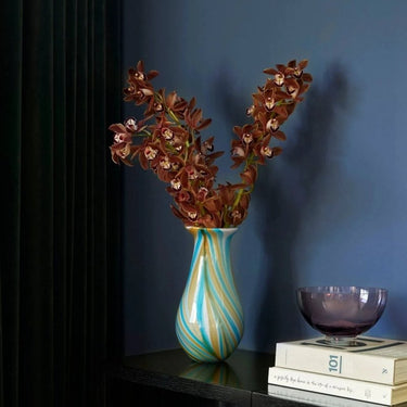 Kaleido vaas blauw/geel