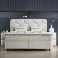 Opbergboxspring Dolcebedd Beige – 160x200 cm