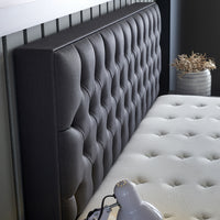 Opbergboxspring Chestybedd Antraciet – 140x200 cm