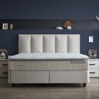 Opbergboxspring Birdybedd Beige – 140x200 cm