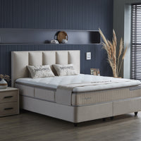 Opbergboxspring Birdybedd Beige – 160x200 cm