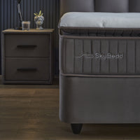 Opbergboxspring Birdybedd Antraciet – 90x200 cm
