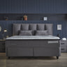 Opbergboxspring Birdybedd Antraciet – 140x200 cm - velvet en metaal - Mooier Thuis