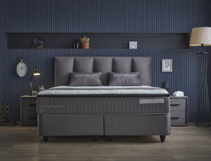 Opbergboxspring Birdybedd Antraciet – 140x200 cm