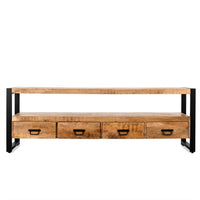TV-meubel Britt mangohout naturel 180 cm - Mooier Thuis