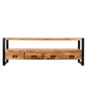 TV-meubel Britt mangohout naturel 180 cm staande tv-meubel - naturel en bruin - Mooier Thuis