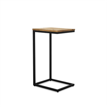 Banktafel Rya mangohout zwart staal set van 2