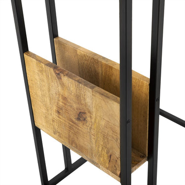 Bijzettafel mangohout met rek 45 cm