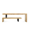 TV-meubel Kelly mangohout 140 cm staande tv-meubel - naturel en bruin - Mooier Thuis