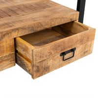 TV-meubel Britt mangohout naturel 120 cm - afbeelding 2