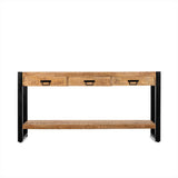 Consoletafel Britt mangohout 150 cm - naturel en bruin - Mooier Thuis