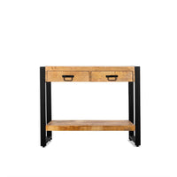 Bijzettafel Britt mangohout 120 cm naturel - Mooier Thuis