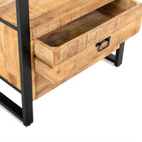 Benoa Britt ladekastje mangohout zwart 80 cm - Mooier Thuis